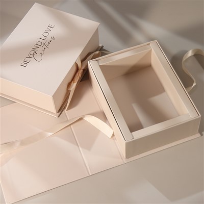 Beige Rigid Cardboard Gift Box